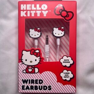 Hello Kitty Sanrio Wired Headphones Earbuds